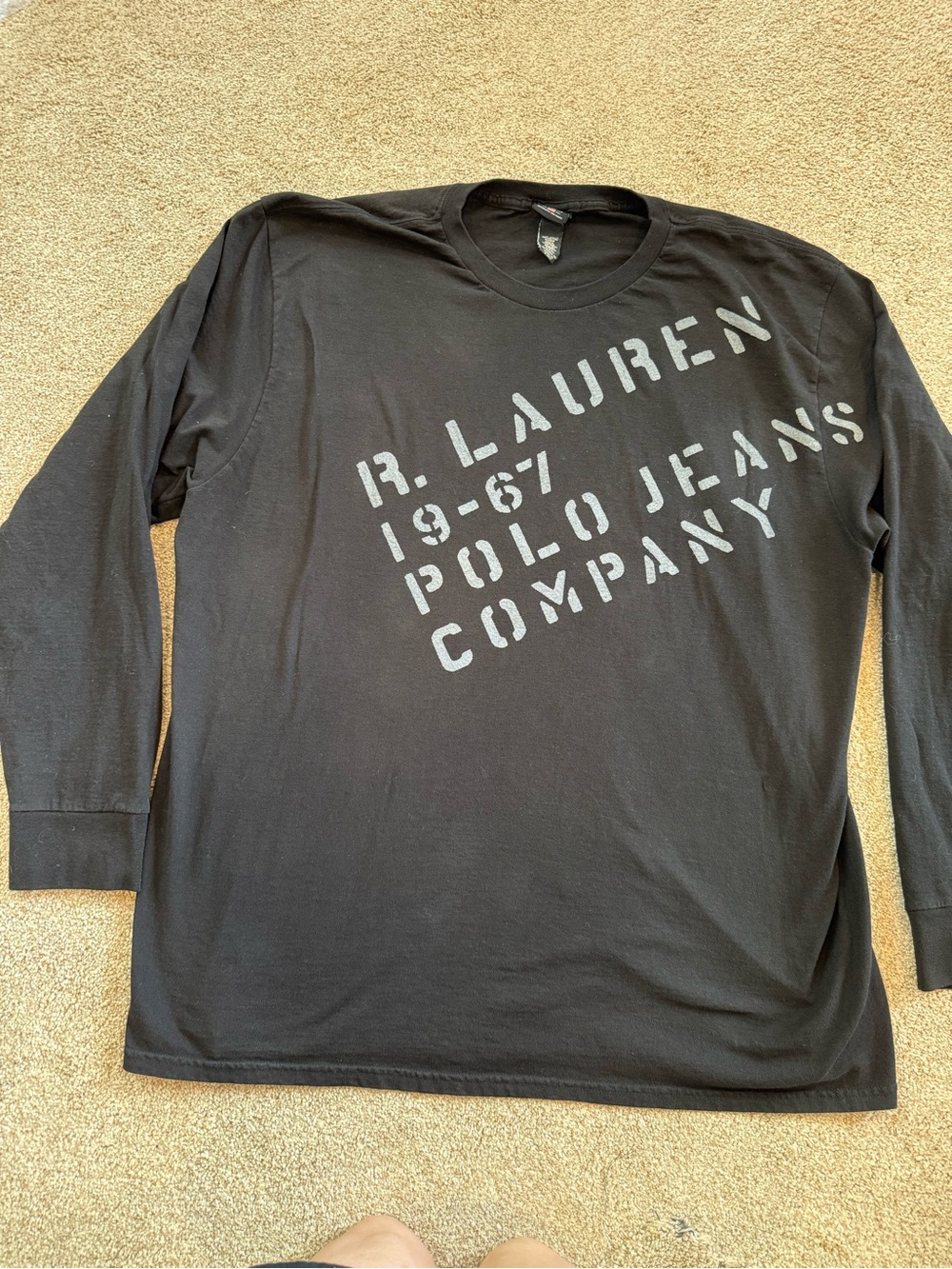 VIntage Men’s Ralph Lauren Streetwear 1990s Long sleeve Tee.  RARE! VG Cond